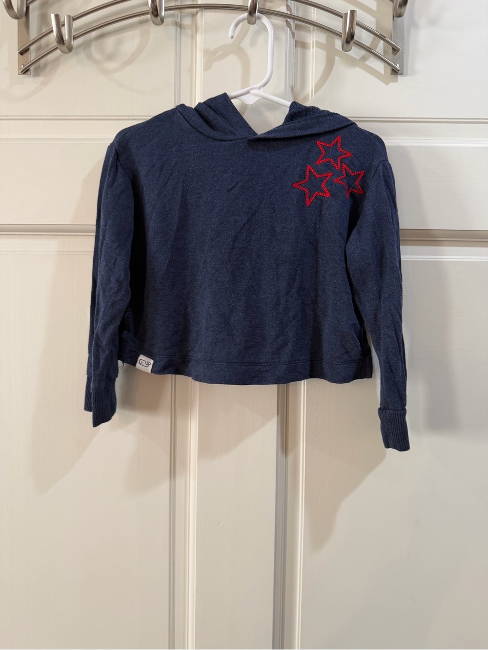 Vineyard Vines Navy Hoodie with Red Star Accents Size 2t
